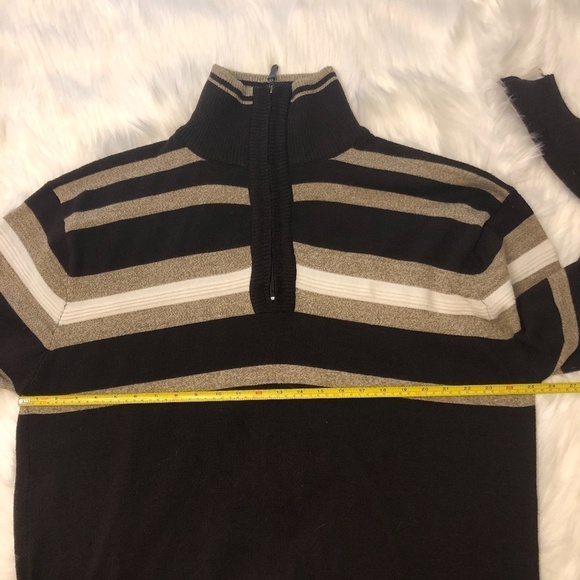 Pronti by Phita 1/4 Zip Striped Pullover Sweater - Picture 6 of 8